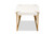 Baxton Studio Kassa Contemporary Glam And Luxe Brushed Gold Metal And White Finished Wood Coffee Table JY20A156-White/Gold-CT By Wholesale Interiors