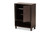 Baxton Studio Rossin Modern And Contemporary Dark Brown Finished Wood 2-Door Entryway Shoe Storage Cabinet With Bottom Shelf ATSC1613-Modi Wenge-Shoe Cabinet By Wholesale Interiors