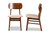 Euclid Sand Upholstered And Walnut Wood 2-Pc Dining Chair Set - SKU145307