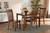 Baxton Studio Erion Modern And Contemporary Walnut Brown Finished Wood 5 Piece Dining Set Erion Walnut 5Pc Dining Set By Wholesale Interiors