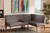 Baxton Studio Riordan Mid Century Modern Grey Fabric Upholstered And Walnut Brown Finished Wood 2 Piece Dining Nook Banquette Set Bbt8051 13 Grey Walnut 2Pc Sf Bench By Wholesale Interiors