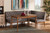 Baxton Studio Riordan Mid Century Modern Grey Fabric Upholstered And Walnut Brown Finished Wood 3 Piece Dining Nook Set Bbt8051 13 Grey Walnut 3Pc Dining Nook Set By Wholesale Interiors