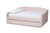 Lennon Pink Velvet Upholstered Full Size Daybed With Trundle - SKU145394