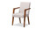 Glenda Greyish Beige Upholstered & Walnut Wood 7-Pc Dining Set - SKU145409