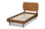 Baxton Studio Yori Mid-Century Modern Walnut Brown Finished Wood Twin Size Platform Bed Yori-Ash Walnut-Twin By Wholesale Interiors