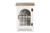Baxton Studio Faron Classic And Traditional Farmhouse Two-Tone Distressed White And Oak Brown Finished Wood 1-Door End Table 18Y1003-Oak/White-ET By Wholesale Interiors