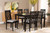 Baxton Studio Cherese Modern And Contemporary Grey Fabric Upholstered And Dark Brown Finished Wood 7 Piece Dining Set Rh334C Grey Dark Brown 7Pc Dining Set By Wholesale Interiors