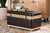 Baxton Studio Gendry Modern Rustic Transitional Dark Brown Faux Leather Upholstered And Oak Brown Finished Wood Large Storage Ottoman Jy20B054L Dark Brown Large Otto By Wholesale Interiors