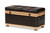 Baxton Studio Gendry Modern Rustic Transitional Dark Brown Faux Leather Upholstered And Oak Brown Finished Wood Large Storage Ottoman JY20B054L-Dark Brown-Large Otto By Wholesale Interiors