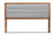 Dexte Grey Upholstered And Walnut Wood Queen Size Headboard - SKU145514