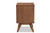 Baxton Studio Barrett Mid-Century Modern Walnut Brown Finished Wood And Synthetic Rattan 2-Drawer Nightstand MG9001-Rattan-2DW-NS By Wholesale Interiors