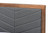 Baxton Studio Tasha Mid-Century Modern Dark Grey Fabric Upholstered And Walnut Brown Finished Wood Twin Size Platform Bed Tasha-Dark Grey/Walnut-Twin By Wholesale Interiors