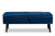 Caine Navy Blue Velvet Upholstered And Wood Storage Bench - SKU145713