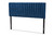 Emile Navy Blue Velvet Upholstered And Wood Full Headboard - SKU145747