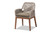 Bali & Pari Jennifer Grey Woven Rope Mahogany Dining Arm Chair - SKU145864