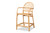 Bali & Pari Tugera Modern Bohemian Natural Brown Rattan Counter Stool Tugera-Rattan-CS By Wholesale Interiors