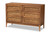 Ramiel Ash Walnut Finished Wood And Rattan 6-Drawer Dresser - SKU145904