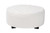 Baxton Studio Athena Modern And Contemporary Ivory Boucle Upholstered And Black Finished Wood Round Ottoman 2213-Beige-Ottoman By Wholesale Interiors