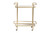 Baxton Studio Louise Contemporary Glam And Luxe Gold Metal And White Marble 2-Tier Wine Cart H01-98877-Gold/White Marble-Cart By Wholesale Interiors