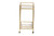 Baxton Studio Louise Contemporary Glam And Luxe Gold Metal And White Marble 2-Tier Wine Cart H01-98877-Gold/White Marble-Cart By Wholesale Interiors