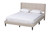 Baxton Studio Casol Mid-Century Modern Transitional Beige Fabric Upholstered Queen Size Platform Bed CF 9272-C-Vele-C-Beige-Queen By Wholesale Interiors