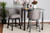 Baxton Studio Theron Mid Century Transitional Grey Fabric And Espresso Brown Finished Wood 2 Piece Swivel Counter Stool Set Bbt5210C Grey Dark Brown Cs By Wholesale Interiors