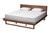 Baxton Macayle Ash Walnut Finished Wood King Size Platform Bed - SKU146109
