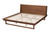 Baxton Macayle Ash Walnut Finished Wood King Size Platform Bed - SKU146109