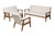 Baxton Studio Stratton Mid-Century Modern Cream Boucle Fabric And Walnut Brown Finished Wood 3-Piece Living Room Set BBT8013.16-Maya-Cream/Walnut-3PC Set By Wholesale Interiors
