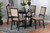 Baxton Studio Kala Modern Beige Fabric And Dark Brown Finished Wood 5 Piece Dining Set Kala Sand Dark Brown 5Pc Dining Set By Wholesale Interiors