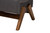 Hanson Dark Grey Fabric And Walnut Brown Finished Wood Ottoman - SKU146152