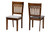 Genesis Grey Fabric And Walnut Wood 2-Pc Dining Chair Set - SKU146179