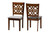 Abigail Grey Fabric And Walnut Wood 2-Pc Dining Chair Set - SKU146180