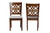 Abigail Grey Fabric And Walnut Wood 2-Pc Dining Chair Set - SKU146180