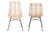 Bali & Pari Natural Rattan & Black Metal 2-Pc Dining Chair Set - SKU146208
