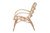 Bali & Pari Bajo Modern Bohemian Natural Brown Rattan Arm Chair Bajo-Rattan-CC By Wholesale Interiors