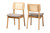 Baxton Studio Dannon Mid-Century Modern Grey Fabric And Ntural Oak Finished Wood 2-Piece Dining Chair Set CS001C-Natural Oak/Light Grey-DC-2PK By Wholesale Interiors