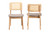 Baxton Studio Dannon Mid-Century Modern Grey Fabric And Ntural Oak Finished Wood 2-Piece Dining Chair Set CS001C-Natural Oak/Light Grey-DC-2PK By Wholesale Interiors