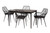 Ballerina Bohemian Black Wood And Rattan 5-Pc Dining Set - SKU146356