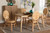 Baxton Studio Carita Modern Bohemian Natural Brown Rattan 5 Piece Dining Set Kyg017C Natural 5Pc Dining Set By Wholesale Interiors