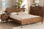 Baxton Studio Gardwin Mid Century Modern Ash Walnut Finished Wood King Size Platform Bed Mg0089 Ash Walnut Rattan King By Wholesale Interiors
