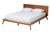 Baxton Studio Wheatley Mid-Century Modern Walnut Brown Finished Wood King Size Platform Bed SW8519-Walnut-M17-King By Wholesale Interiors