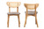 Baxton Studio Dannell Mid-Century Modern Grey Fabric And Natural Oak Finished Wood Dining Chair CS003C-Natural Oak/Light Grey-DC-2PK By Wholesale Interiors
