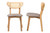 Baxton Studio Dannell Mid-Century Modern Grey Fabric And Natural Oak Finished Wood Dining Chair CS003C-Natural Oak/Light Grey-DC-2PK By Wholesale Interiors