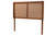 Baxton Studio Prewitt Mid-Century Modern Ash Walnut Finished Wood Queen Size Headboard With Rattan MG9778-Ash Walnut Rattan-HB-Queen By Wholesale Interiors