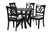 Mari Grey Fabric And Wood 5-Pc Dining Set Mari-Grey/-5Pc Dining Set