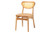 Baxton Studio Haviland Mid-Century Modern Oak Brown Finished Wood And Rattan 5-Piece Dining Set RH256C-Natural Rattan-Rectangle-5PC Dining Set By Wholesale Interiors