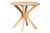 Baxton Studio Donato Mid-Century Modern Oak Brown Finished Wood And Rattan 5-Piece Dining Set RH256C-Natural Rattan-Round-5PC Dining Set By Wholesale Interiors