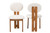 Baxton Studio Kacela Modern Japandi Cream Boucle Fabric And Walnut Brown Finished Wood 2-Piece Dining Chair Set BBT5490-Walnut/Maya Cream-DC By Wholesale Interiors
