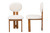 Baxton Studio Kacela Modern Japandi Cream Boucle Fabric And Walnut Brown Finished Wood 2-Piece Dining Chair Set BBT5490-Walnut/Maya Cream-DC By Wholesale Interiors